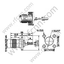 Bride féminine TNC pour connecteur RF RF178 RF
