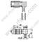 1.0 / 2.3 Angle droit masculin pour connecteur RF RG179 RF