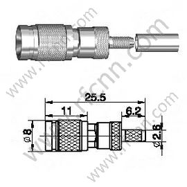 1.0 / 2.3 mâle pour connecteur RF RG179 RF