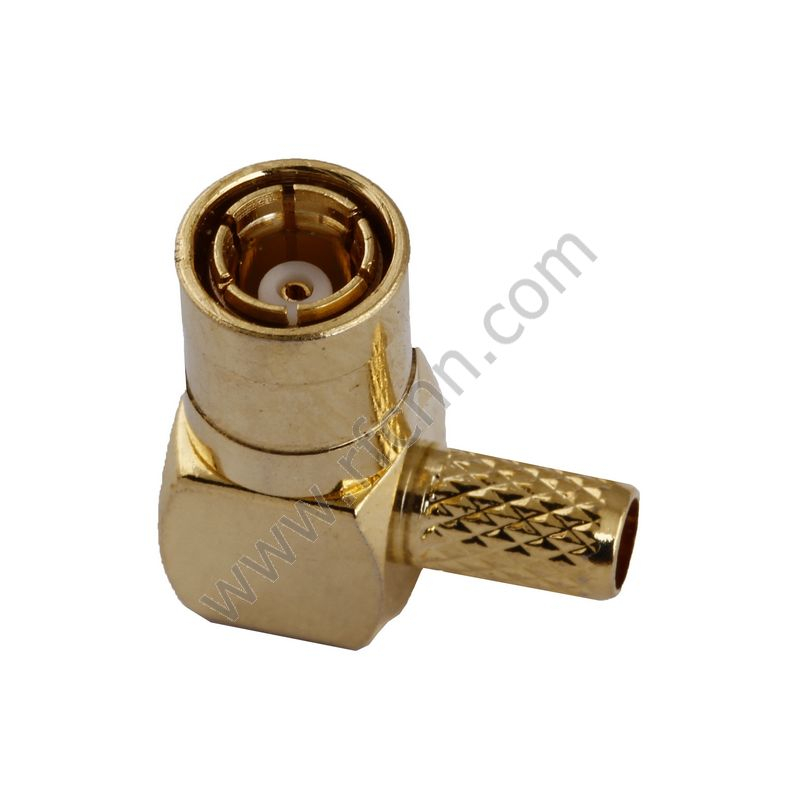 Angle droit de sertissage femelle SMB pour le connecteur RF BT3002