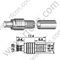 MCX mâle sertissage pour le connecteur RF RF RG58