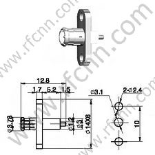 MCX mâle pour connecteur RF Micro-Strip