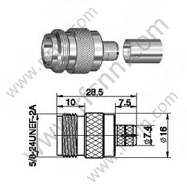 N femelle pour connecteur RF LMR300