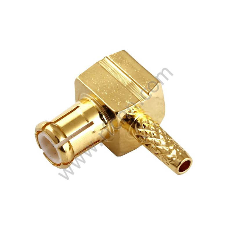 Angle droit de sertissage mâle MCX pour connecteur RF RG178 RF