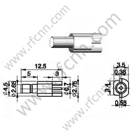 Support de bord femelle SSMB pour connecteur RF PCB RF