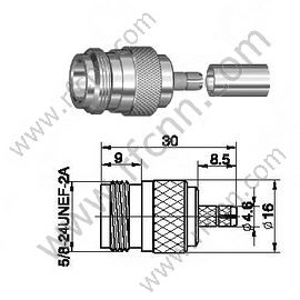 N femelle pour connecteur RF RF RF