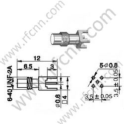 SSMC femelle pour connecteur RF PCB RF
