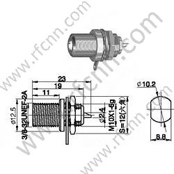 Connecteur RF de mont de cloison féminin F femelle