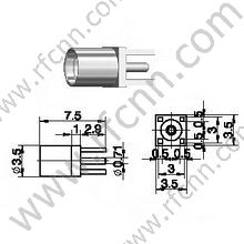 MMCX femelle pour connecteur RF PCB RF