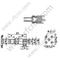 1.0 / 2.3 Femme droite pour connecteur RF PCB