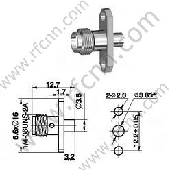 Bride de sertissage femelle SMA pour connecteur RF RF405