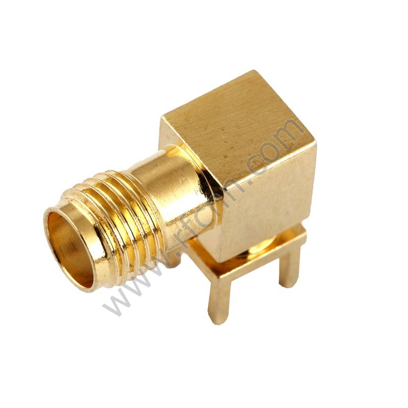 Angle droit SMA à travers le trou traversant le connecteur RF PCB