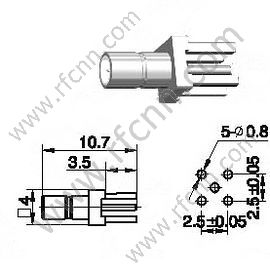 SSMB femelle pour connecteur RF PCB RF