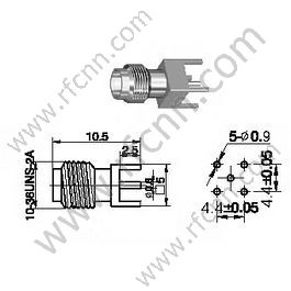 SSMA mâle pour connecteur RF PCB RF