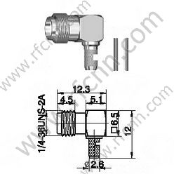 Angle droit de sertissage femelle SMA pour connecteur RF RF RF
