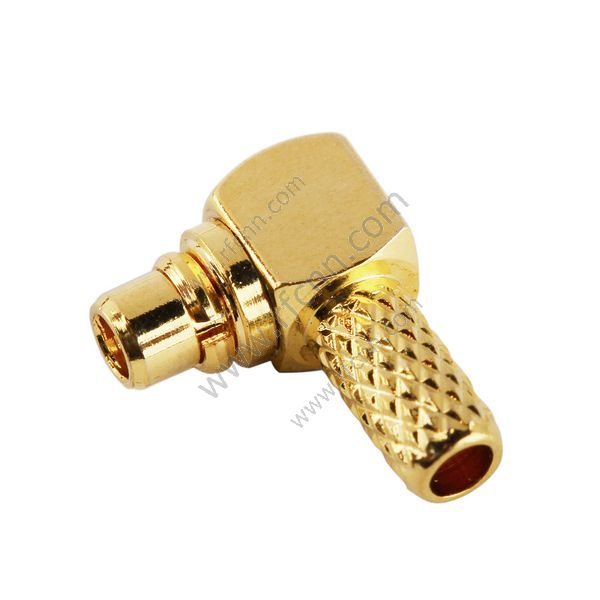 MMCX mâle angle droit sertissage pour RG316 - Connecteur RF