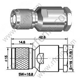 Pince mâle TNC pour connecteur RF RF213 RF