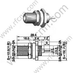 Connecteur RF de mont de cloison féminin F femelle