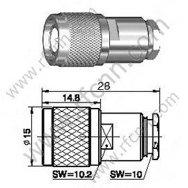 Pince mâle TNC pour connecteur RF RF RF