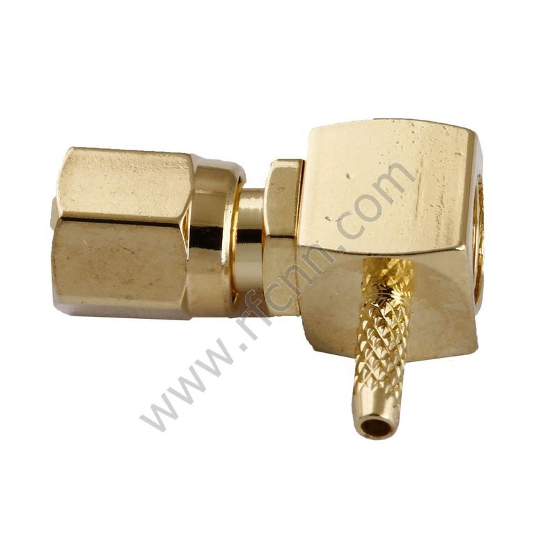 SMC Femme angle droit sertissage pour connecteur RF RF178 RF