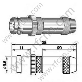 Femme de sertissage BNC pour connecteur RF RF142 RF