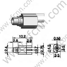 MMCX mâle pour connecteur RF PCB RF
