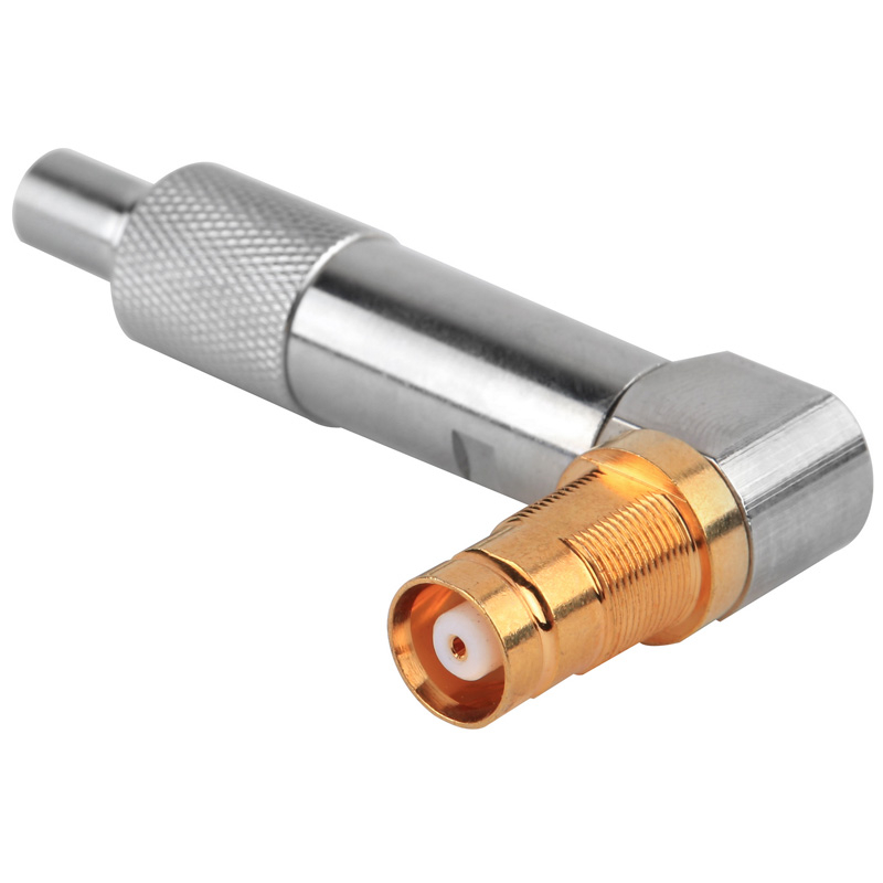 Mini Balun 1.6 / 5.6 L9 Angle droit féminin avec connecteur IDC AWG24 / 26 RF