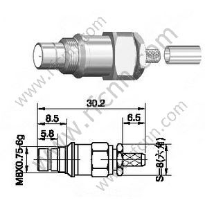 Femme SMZ pour connecteur RF RF179 RF
