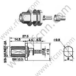 Connecteur RF de cloison F pour RG179